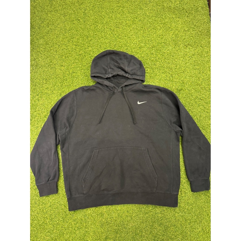 Nike Hoodie Mens XL Black Pullover Swoosh Logo Fleece Sweatshirt‎ CJ1611-010
